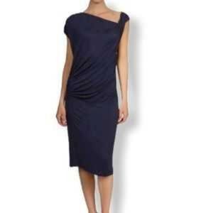 Seven7 Asymmetrical Draped Midi Dress